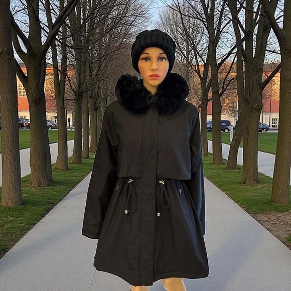 Jackets & Blazers - Women’s Hooded Mid-Length Jacket size XL